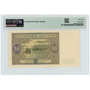 50 złotych 1946 - seria D - PMG 58 EPQ