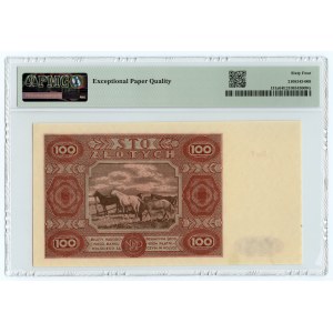 100 Gold 1947 - Ser F - PMG 64 EPQ - no dot after Ser.