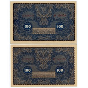 100 Polish marks 1919 - set of 2 pieces