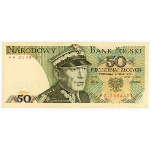 50 złotych 1975 - seria AA
