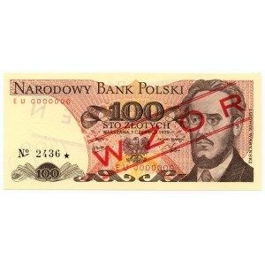 100 złotych 1979 - EU 0000000 - WZÓR/SPECIMEN No 2436*