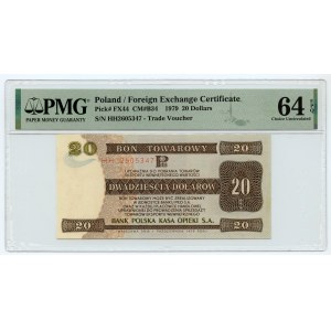 PEWEX - 20 dolarów 1979 - seria HH - PMG 64 EPQ