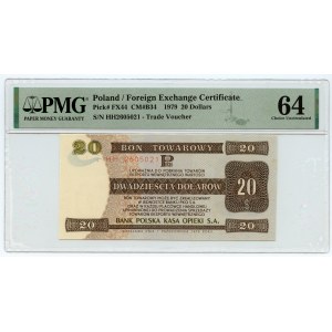 PEWEX - 20 dolarów 1979 - seria HH - PMG 64 EPQ