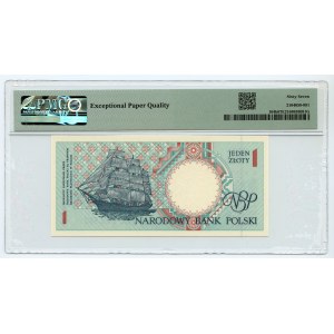 Miasta Polskie, Gdynia - 1 złoty 1990 - seria A - PMG 67 EPQ - 2-ga max nota