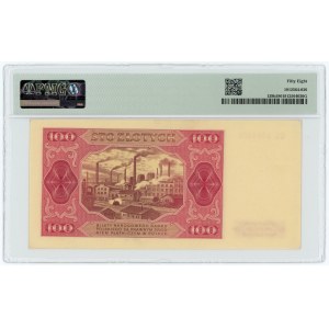 100 zloty 1948 - GL series - PMG 58 - no frame around the 100 denomination
