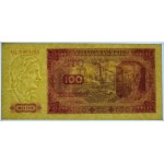 100 zloty 1948 - GL series - PMG 58 - no frame around the 100 denomination