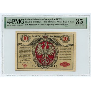 10 polnische Marken 1916 - Allgemeine Serie A 8966849 - PMG 35