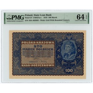 100 Polish marks 1919 - IH Series A - PMG 64 EPQ