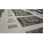 SHEET without series and numbering - 18 pieces of 20 zloty bills 1940