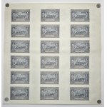 SHEET without series and numbering - 18 pieces of 20 zloty bills 1940