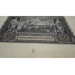 SHEET without series and numbering - 18 pieces of 20 zloty bills 1940