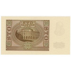 100 złotych 1940 - seria B - fałszerstwo ZWZ - numerator czerwony.