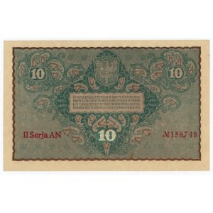 10 marek polskich 1919 - II Serja AN