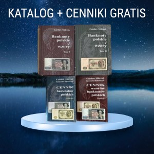 Czesław Miłczak Banknoty Polskie i Wzory Tom I i II 2023 oraz cenniki do tych katalogów