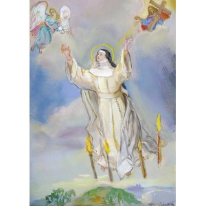 Kasper POCHWALSKI (1899-1971), Svatá Tereza - návrh oltářního obrazu, 1958