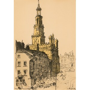 Leon WYCZÓŁKOWSKI (1852-1936), Rathaus von Poznań, 1933