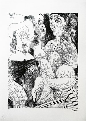 Pablo Picasso (1881-1973), Kobieta przy toalecie i mężczyzna w kapeluszu