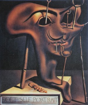 Salvador Dali (1904-1989), Autoportret z plasterkiem pieczonego boczku