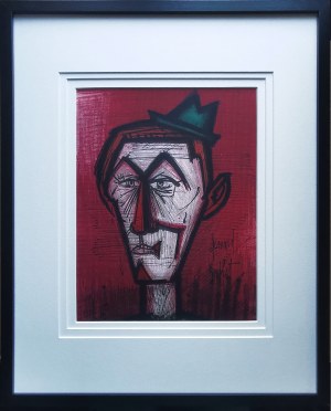 Bernard Buffet (1928-1999), The Clown on a red background, 1967