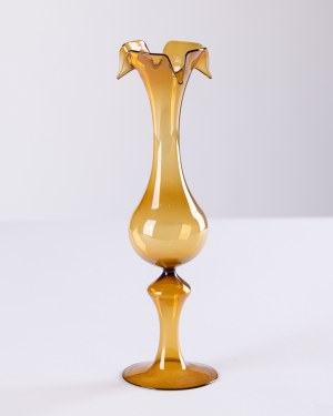 Lauscha Thüringen Ironworks, Germany, Honey vase with decorative rim, 1960s/70s.