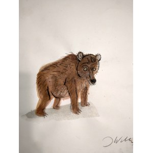 Józef Wilkoń (ur.1930) Niedźwiadek ilustracja do książki Bajki o zwierzętach I. Krasickiego