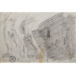 Franciszek Starowieyski (1930-2009) dwustronny szkic - elementy anatomicznych aktów męskich i kobiecych, 2006