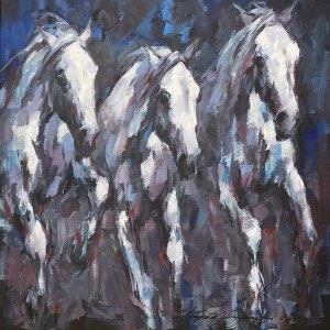 Krzysztof Jarocki (nar. 1959) Tři koně, 2021