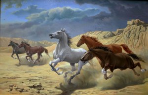 Bogusław Kudelski, Konie pędzące przez pustynię(1996)