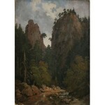 Henryk Walter(?-1860), Wąwóz w górach [Wąwóz Szopczański w Pieninach?] (1844)