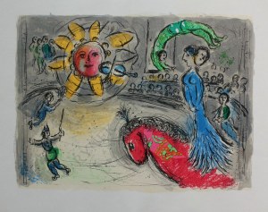 Marc Chagall (1887-1985), Słońce z czerwonym koniem(„Derriere le Mirroir” no 235, 1979, Mourlot #945)