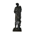Sculpture: Woman in Roman attire.