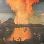 ANONIMO, Eruption of Mount Vesuvius seen from the sea.