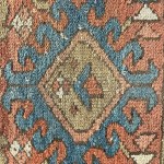 Colorful silk carpet in various colors