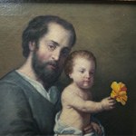 ANONIMO, Portrait of a man holding a child.