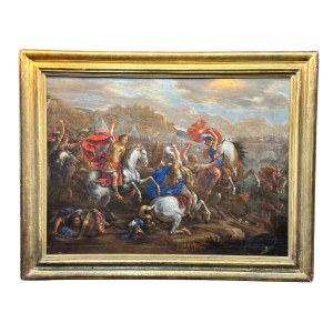 V. ADRIAENSSEN ( ANVERSA 1595 - ROME 1675 ), "Alea iacta est" Julius Caesar crosses the Rubicon.