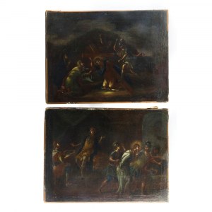 Pair of scenes from the passion of Christ