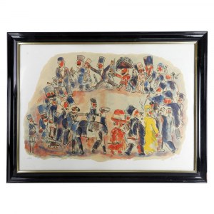 FRANZ BORGHESE, FRANZ BORGHESE Procession with horse, multiple on paper