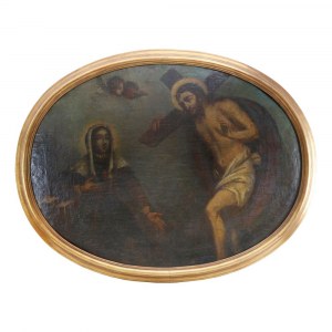Christ with saint