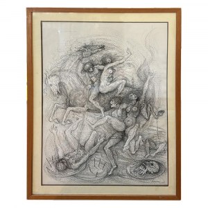ANGELO CANEVARI, ANGELO CANEVARI Naked figures fighting