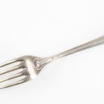 Silver metal cutlery set