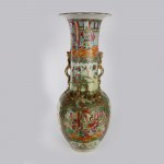 Polychrome porcelain vase