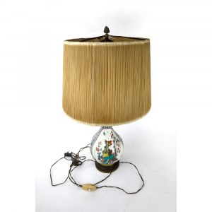 Table lamp in polychrome porcelain