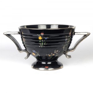 Double-sided bowl in black ceramic