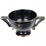 Double-sided bowl in black ceramic