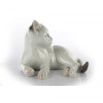 Chat en porcelaine polychrome de Royal Copenhagen