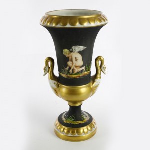 Double-handled porcelain vase