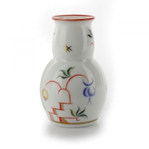 Vase en porcelaine polychrome