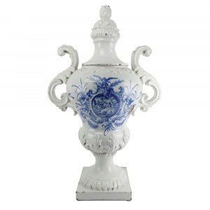 White ceramic baluster vase