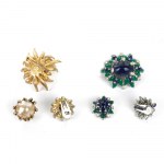 Two pairs of sets with clip earrings