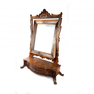 Freestanding dressing table in walnut and briar